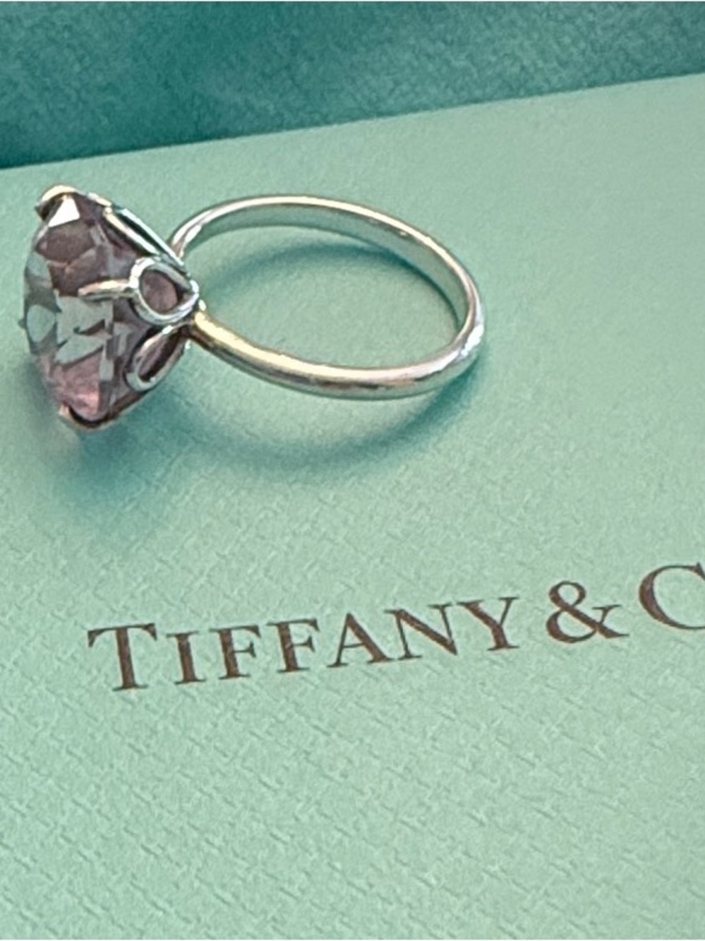 Tiffany & Co. Sterling Silver Amethyst Sparklers Ring Size 6 - Picture 3 of 10